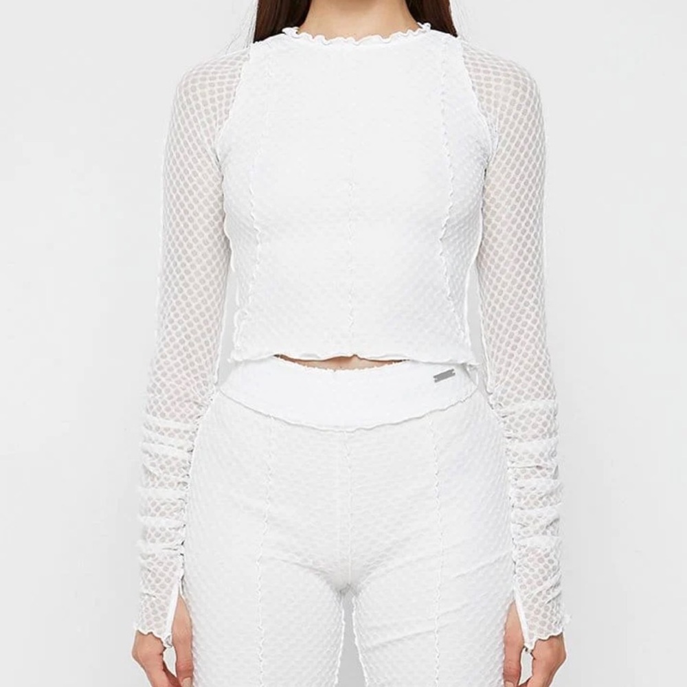 manieredevoir rushed mesh long sleeve